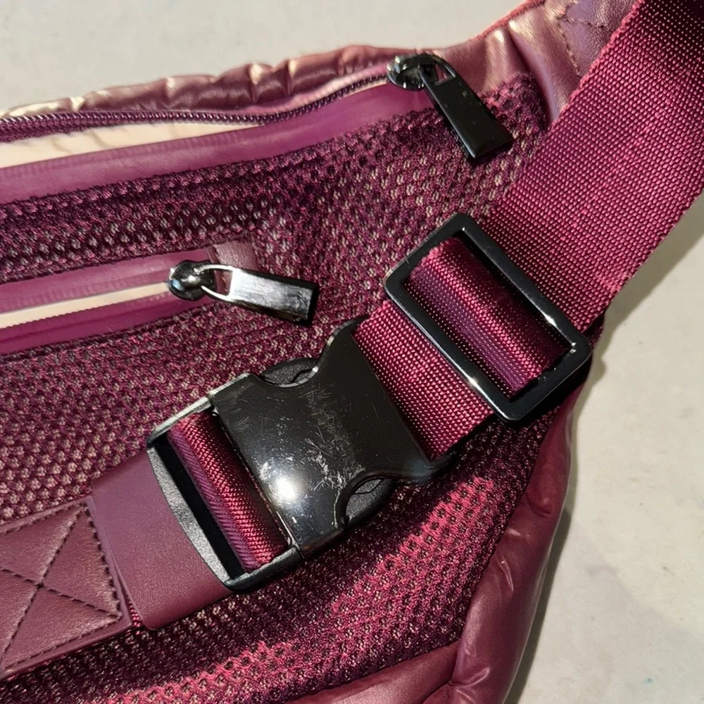 Caraa Maroon Belt Bag with Zippered Pockets - Picture 10 of 12